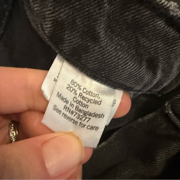 SO Women’s Dark Gray Black High Rise Baggy Wide Leg Denim Jeans Size 13 - Picture 4 of 10